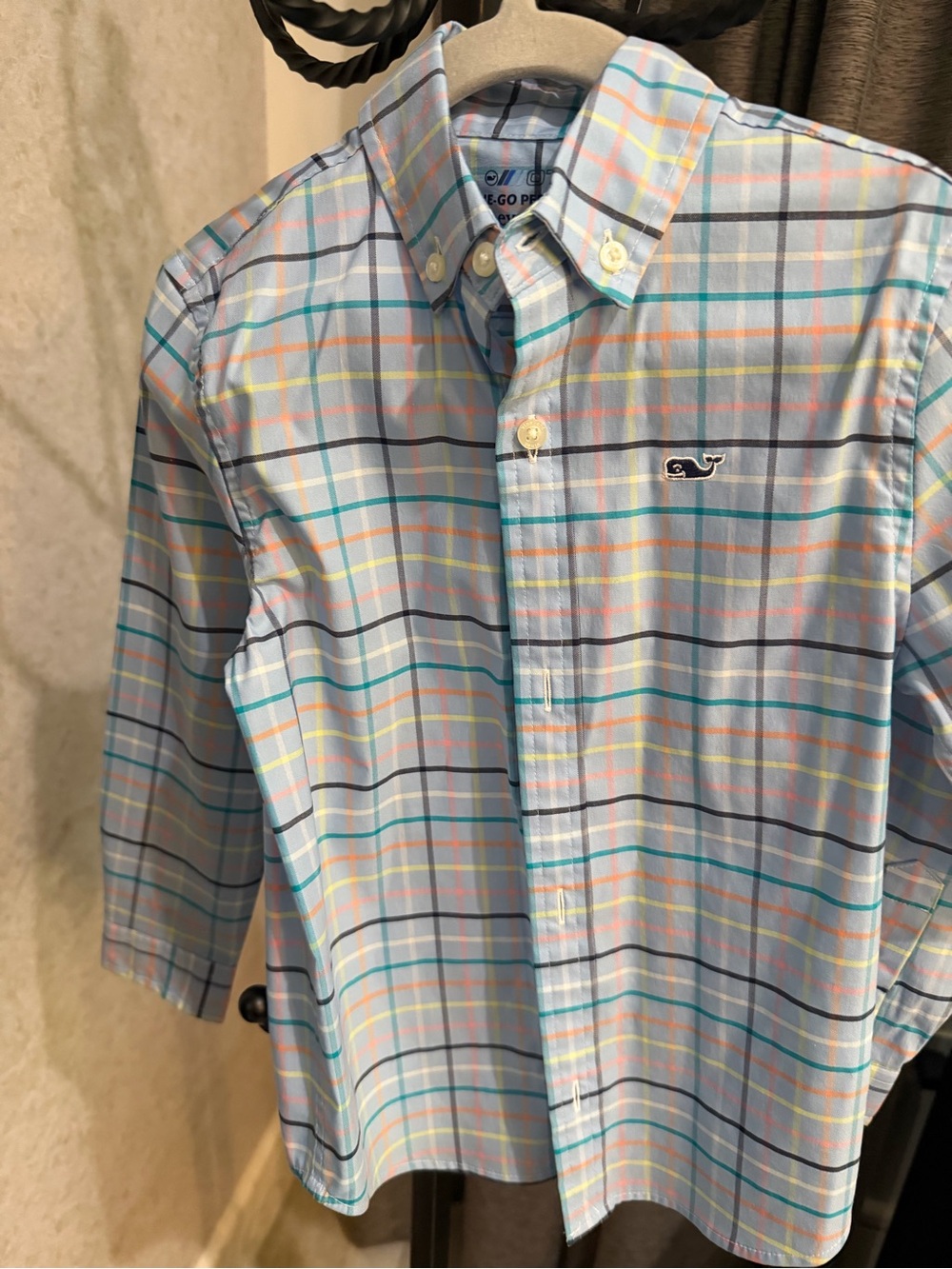 Vineyard Vines Pastel Plaid Button-Down Shirt size 4 - Picture 3 of 5
